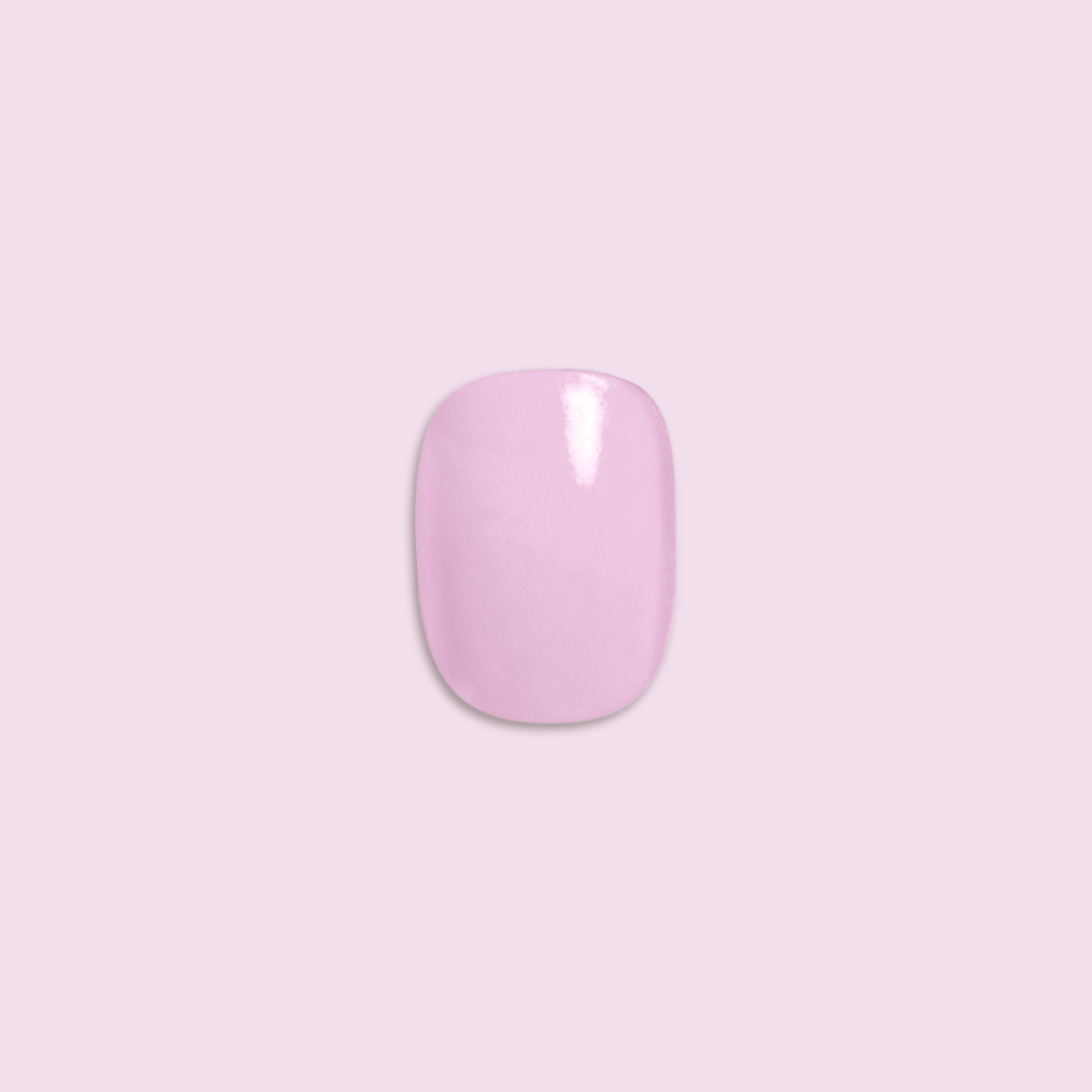 Cockatoo - Press-On | Extra Short | Round false nail in glossy glowy lavender with a touch of pink for easy at-home mani.