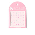 Olive and June Sports Pack nail art stickers featuring mini tennis, basketball, soccer, and sporty accessories for manicures